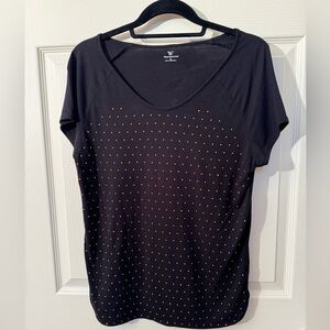 Worthington Black/Gold Studded Shirt M